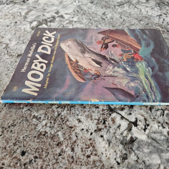 HERMAN MELVILLE'S MOBY DICK 1956 SOFTCOVER BOOK FROM WONDER BOOKS, #035-025 - Picture 8 of 14